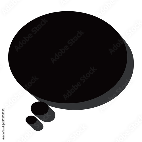 立体的な思考や考え中の吹き出し