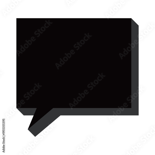 立体的な長方形吹き出し