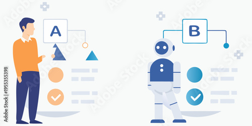 Human and robot collaboration with data analysis and connected interfaces