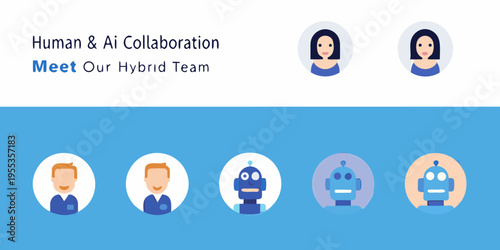Human and ai collaboration meeting the hybrid team with people and robots