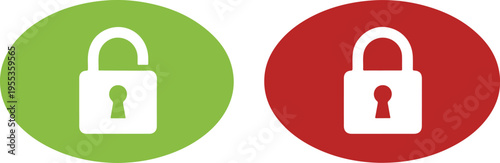 Padlock icons for secure and insecure symbols