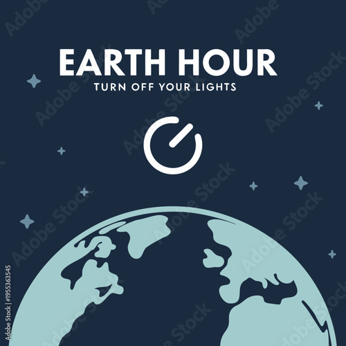 Earth Hour Vector Illustration