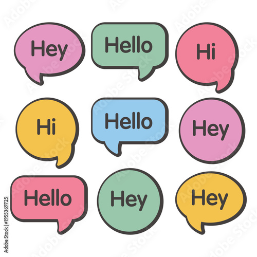 Chat Box things bubble vector isolated white background