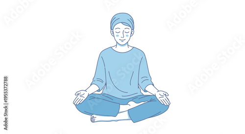 Person sitting in meditation pose.