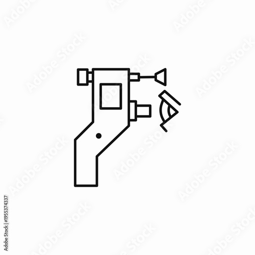 handheld retinal scanner icon sign vector
