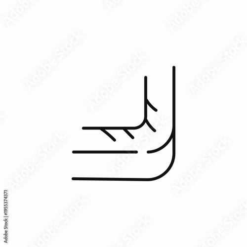 joint elbow bend icon sign vector