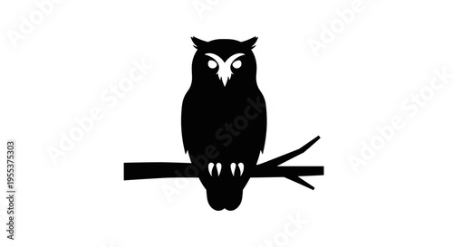 Owl Sitting on a Branch.