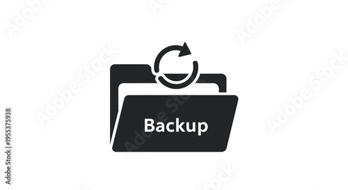 Backup Folder Icon with Refresh Symbol