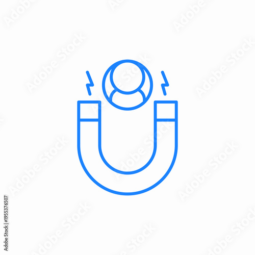 horseshoe and magnet icon sign vector