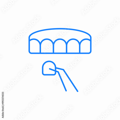 jaw with teeth and tooth icon sign vector