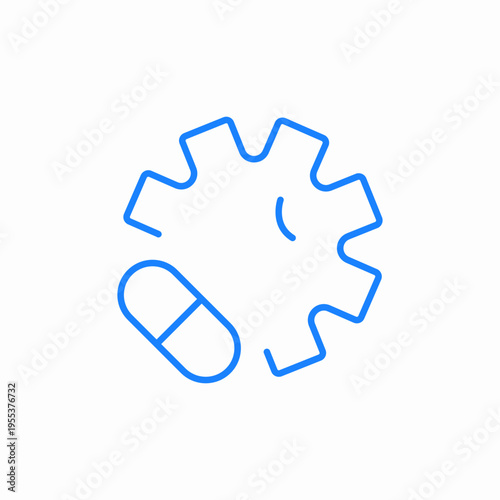 medicine capsule virus icon sign vector