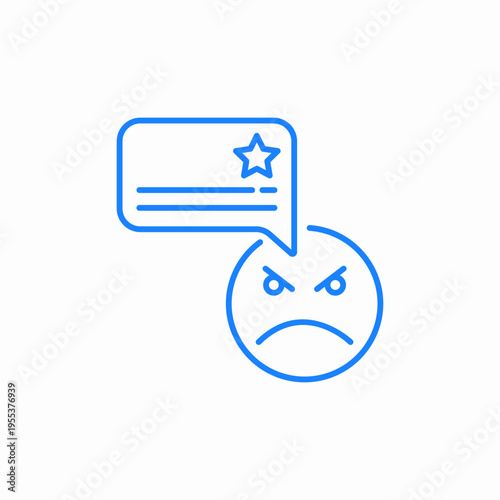 negative review or comment icon sign vector