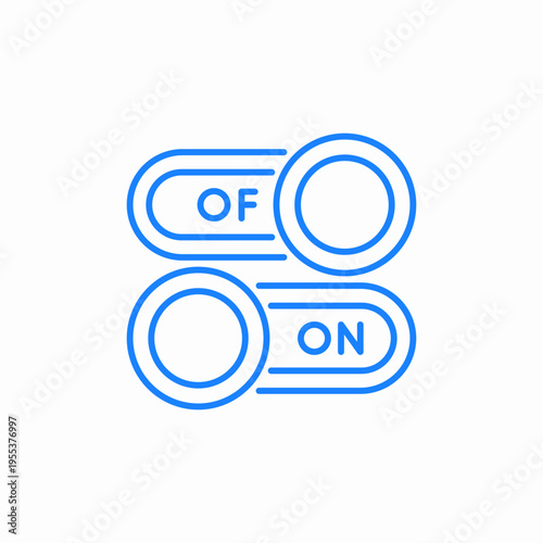 on off switch icon sign vector