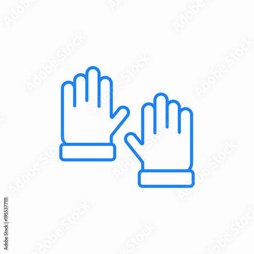 pair of gloves icon sign vector