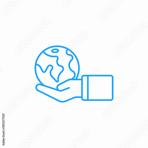 save the world icon sign vector