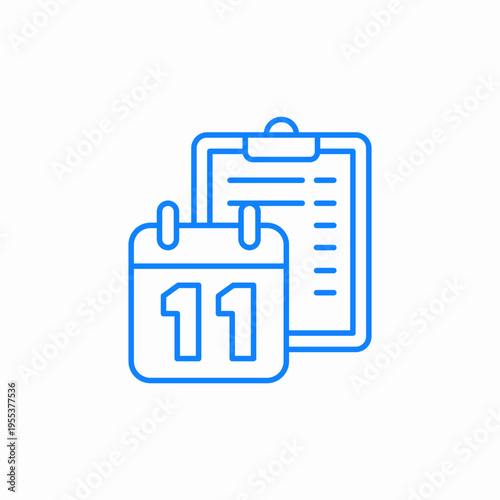 schedule planner icon sign vector