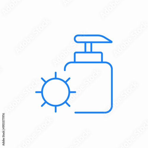 sunscreen in convenient packaging with dispenser icon sign vector