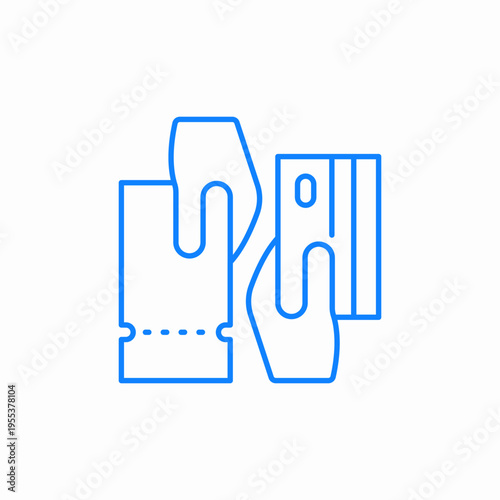 ticket purchase icon sign vector