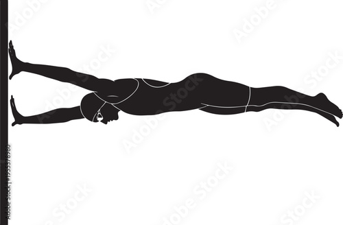 Silhouette of a person doing a gymnastic move on a still rings silhouette