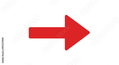 Free Download Red arrow icon pointing to the right isolated on white background - GFXLoad