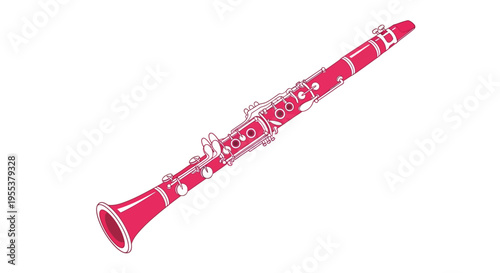 Red clarinet illustration