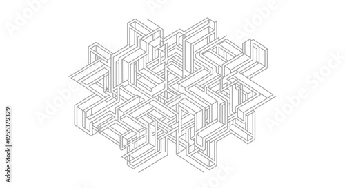 Intricate abstract geometric maze pattern