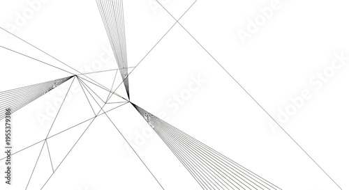 Abstract geometric pattern with radiating lines and minimalist design