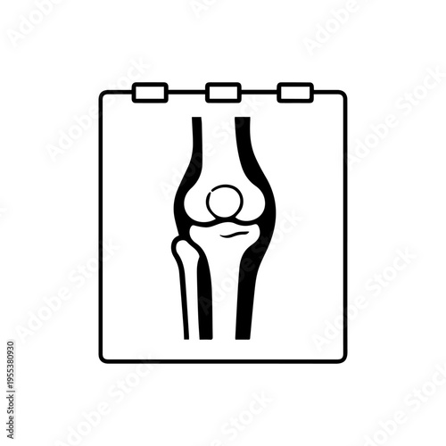 x-ray of the knee line icon, outline vector image
Vector line icon on a white background
Health, anatomy