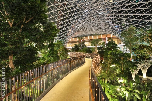 The Orchard (indoor tropical botanical garden) at Hamad International Airport in Doha, Qatar