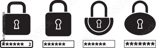 Variety of locks and passwords