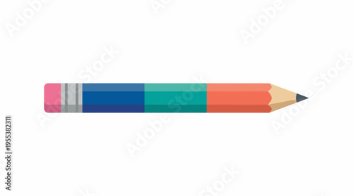 A vibrant, multicolored pencil, symbolizing artistic expression and creativity, representing tools that transform ideas into artwork in the hands of an artist or student.