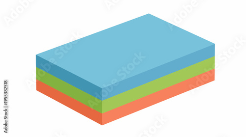 This image features three vibrant foam blocks stacked together, showcasing a playful and abstract representation of colors and shapes that appeal to creative minds.