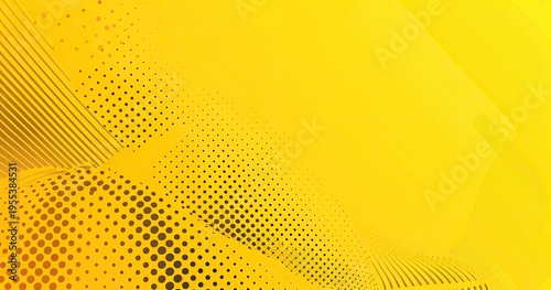A vibrant yellow graphic with dotted patterns, suitable for backgrounds or design elements.