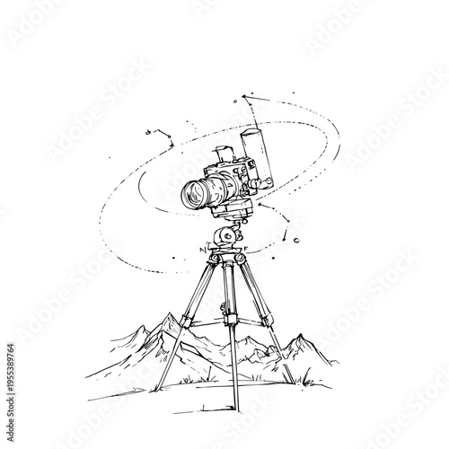 Portable Star Tracker Camera Setup Illustration