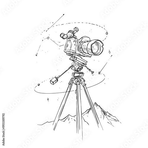 Portable Star Tracker Camera Setup Illustration
