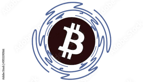 bitcoin design no background vector