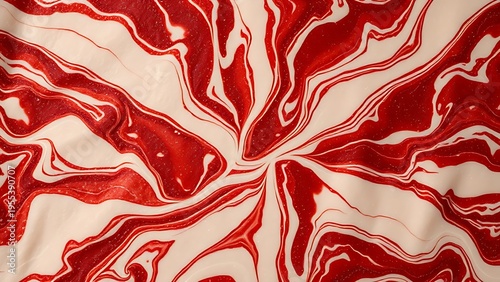 division. Abstract close-up of marbled red and white patterns from cured meat. menu design, packaging mockups, designed for food delivery and cloud-kitchen brand materials.