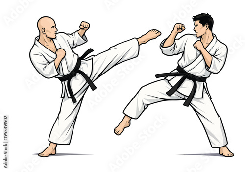 074-48-Man executing a powerful side kick, demonstrating discipline and precision in martial arts training