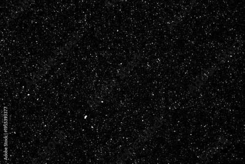 Monochrome grainy overlay texture with scattered dust grunge particles