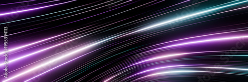 Vibrant Light Waves Abstract Energy Flow