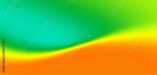 multi-color gradient mesh design with contrasting green, yellow, orange, and turquoise blended into a single, seamless plane with a strong grainy texture.