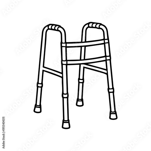 walker line icon, outline vector image
Vector line icon on a white background
Health, anatomy