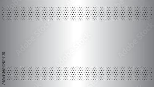 Silver  background with dots pattern, symmetrical simple dotted background with banner.