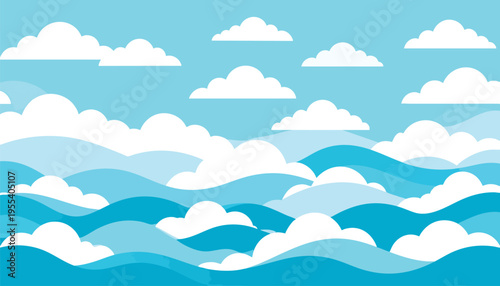 Ocean waves crash under a cloudy sky with a scenic view