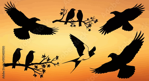 in flight with wings spread against a blue sky