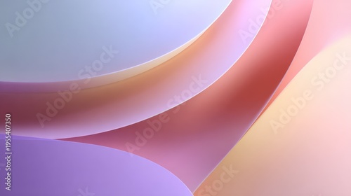 Soft Pastel Curves and Layers Creating an Abstract Background Perfect for Modern Minimalist Design and Creative Digital Art Projects