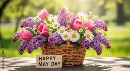 Labor day floral basket wishes celebrating workers' contributions