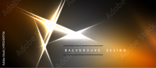 Abstract background features bright starburst, gradient colors. Dark edges frame central glowing design, text reads background design.