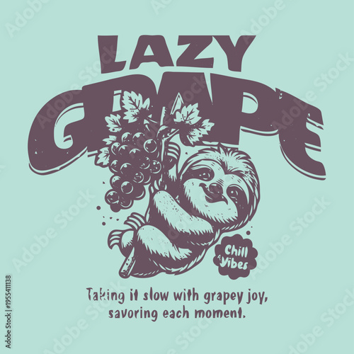 A logo for lazy grape with a cartoon snake