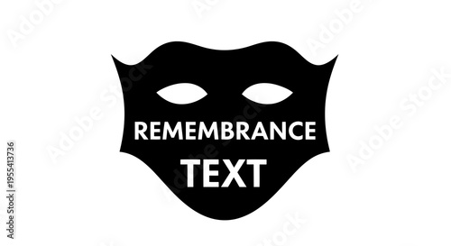 A black masquerade mask symbolizing anonymity and remembrance.